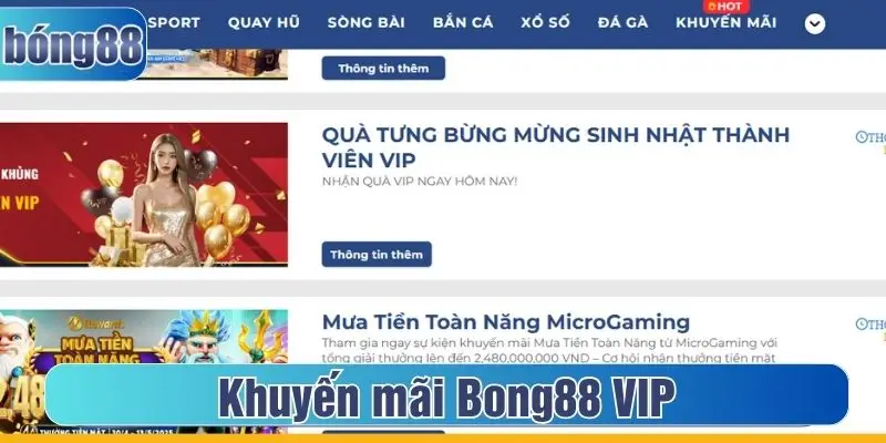 Ưu đãi dành riêng cho những acc VIP